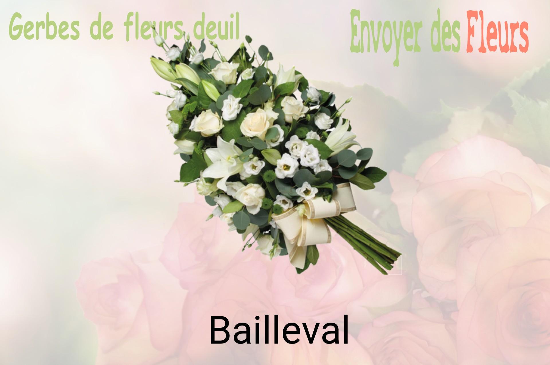 Gerbe de fleurs de deuil livrée à Bailleval